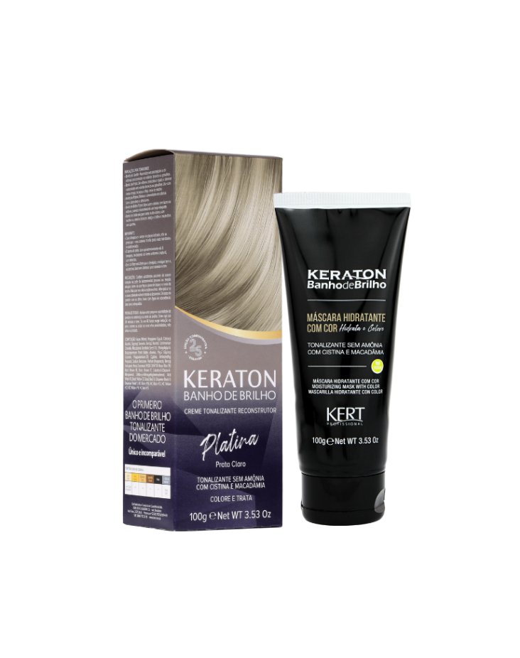 Keraton Banho de Brilho Máscara Tonalizante com cor 100g - Platina