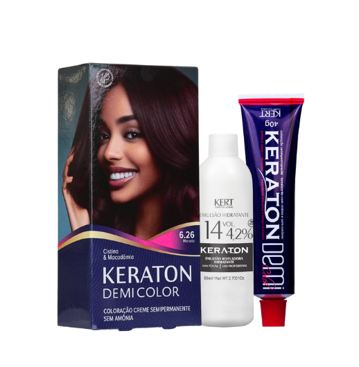 Keraton Demi Color Coloração Semipermanente 40g + 80ml - 6.26 Marsala