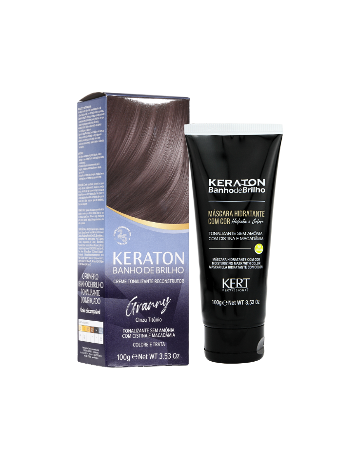 Keraton Banho de Brilho Máscara Tonalizante com cor 100g - Granny