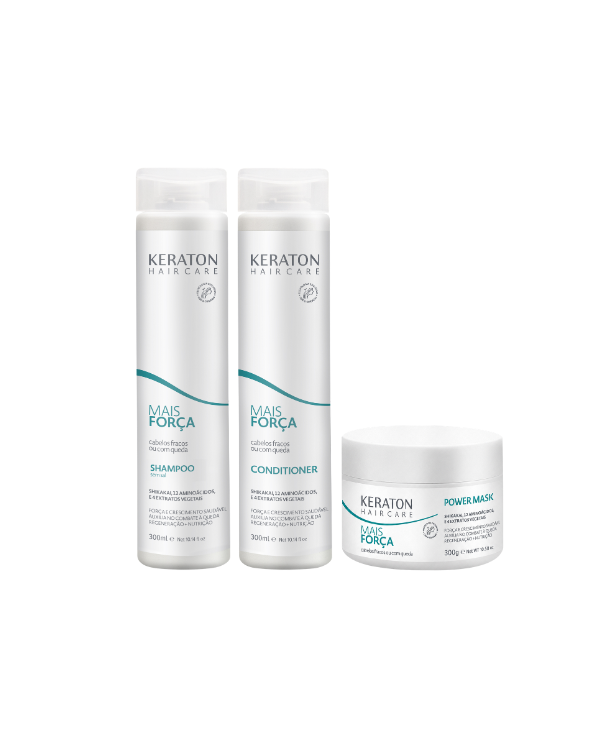Kit Keraton Mais Força Shampoo + Condicionador + Máscara 300ml